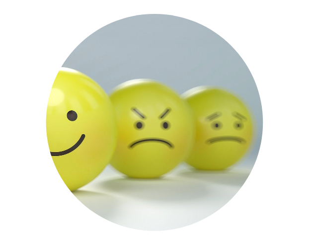 Caras felices y tristes