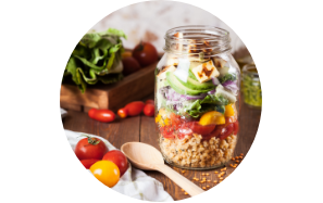 Frasco con verduras