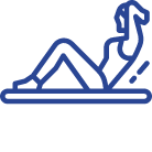 mujer realizando abdominales