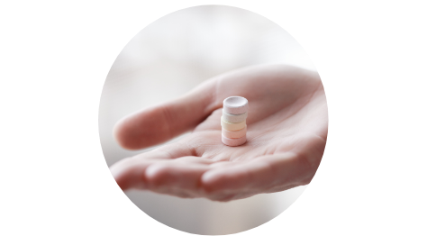 pastillas en mano