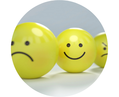 globos felices y tristes
