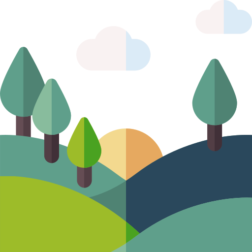 paisaje con árboles